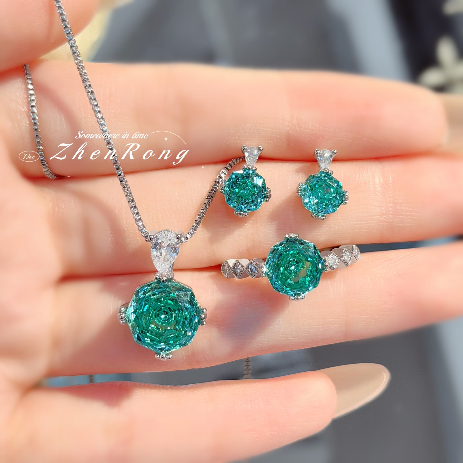 Octagonal Millennium Rose Che Paraiba Color Treasure Series