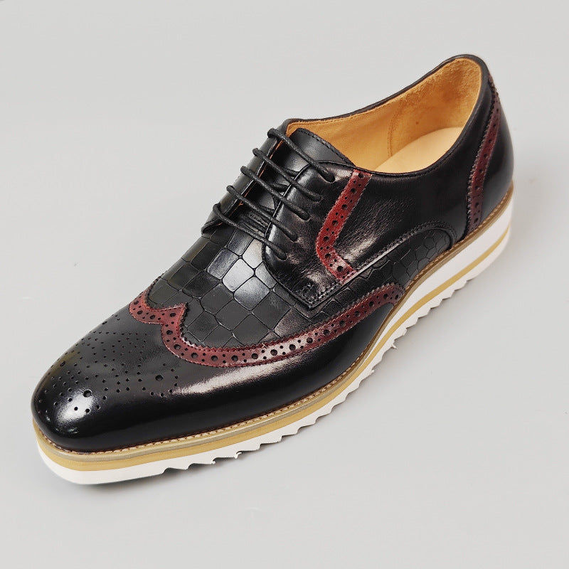 British casual business men's leather shoes, fashionable derby shoes