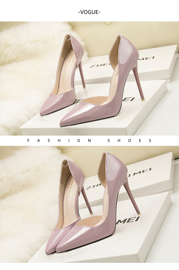 Simple pointed hollow shallow mouth professional high heels