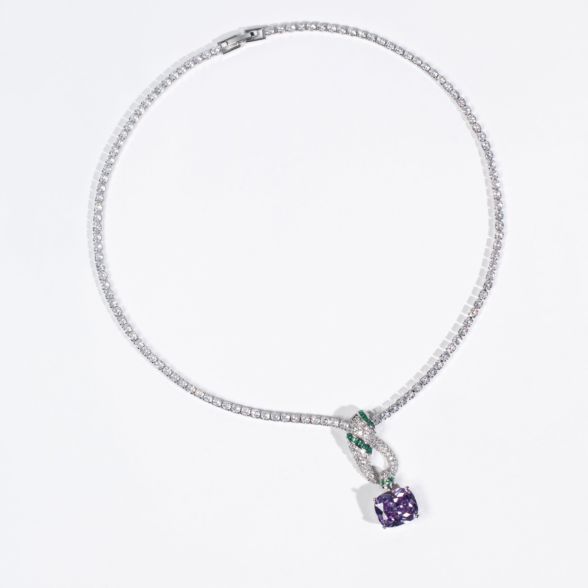 Luxury Emerald Green Gemstone Necklace Set for Women – Statement Jewelry with Matching Earrings