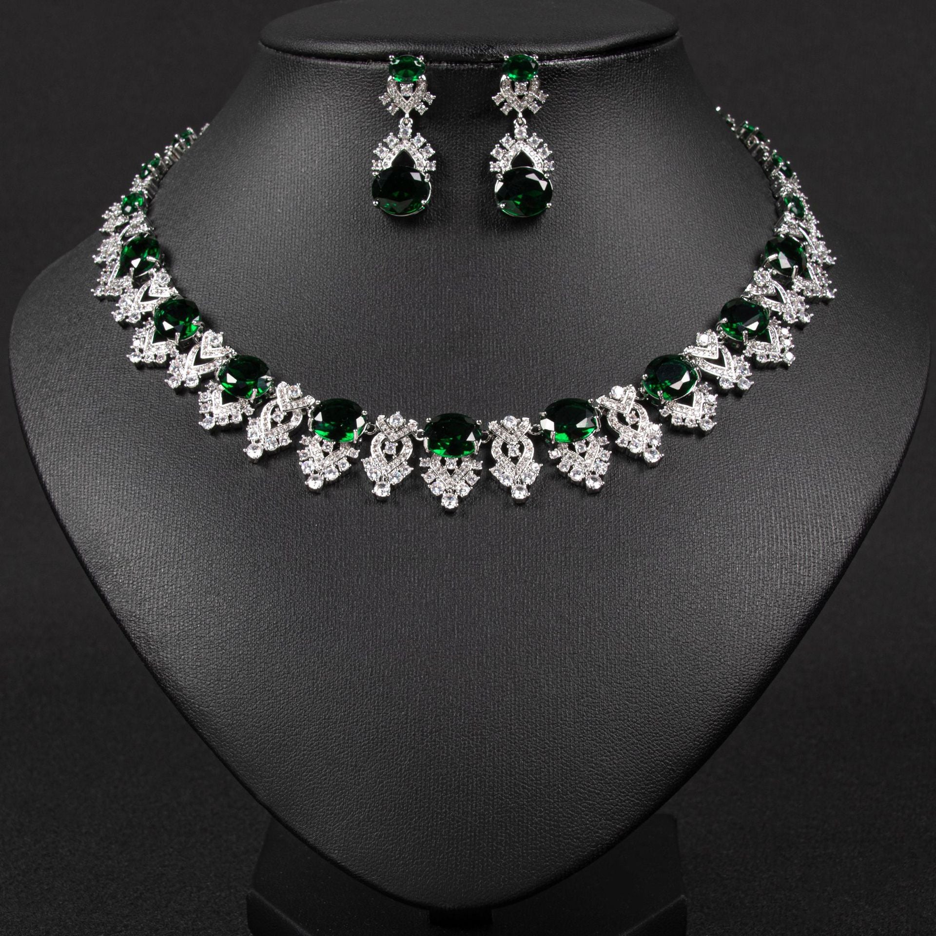 Luxury Multicolor Gemstone Necklace Set for Women – Elegant Statement Jewelry with Matching Earrings