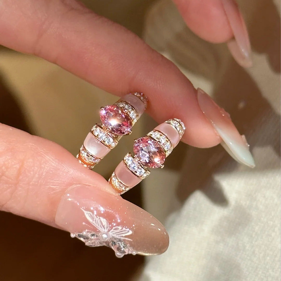 Bague de fritillaire naturelle en poudre de dopamine tendance