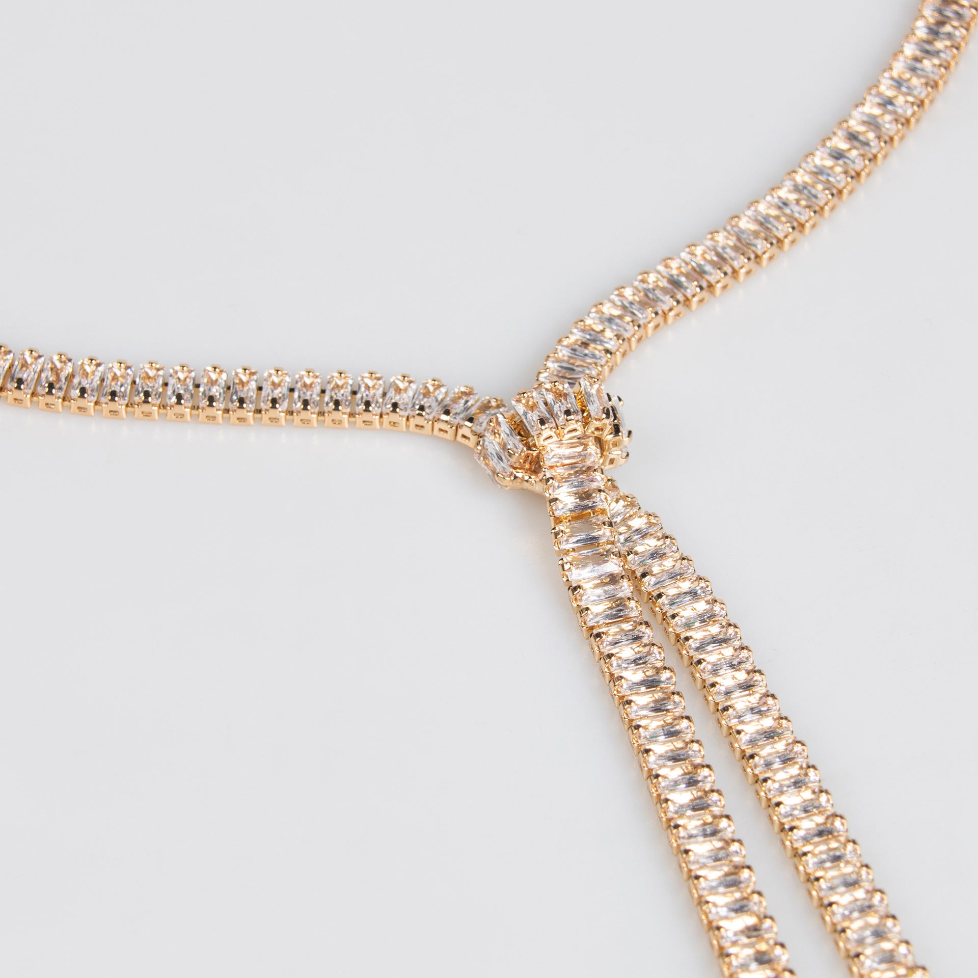 Luxury Crystal Y Necklace Set for Women – Elegant Long Pendant Jewelry with Matching Earrings