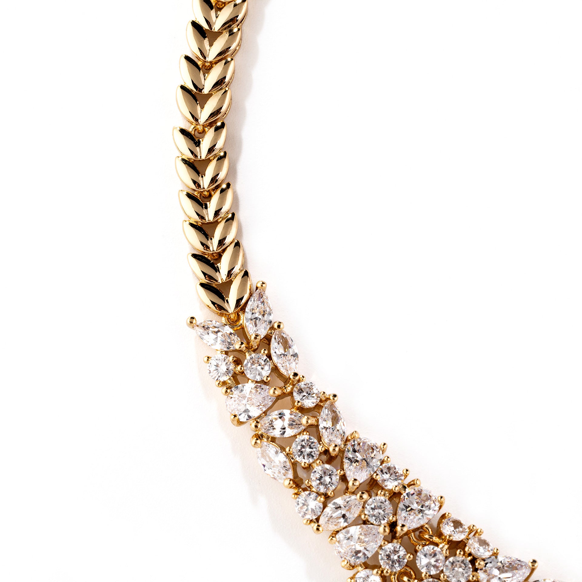Luxury Ruby Red Crystal Necklace Earrings Set – Gold Statement Jewelry for Women