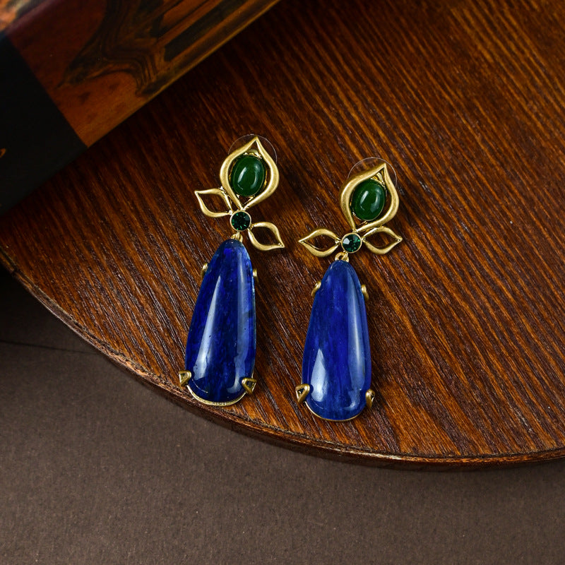 Vintage Fashion Water Drop Sapphire Necklace