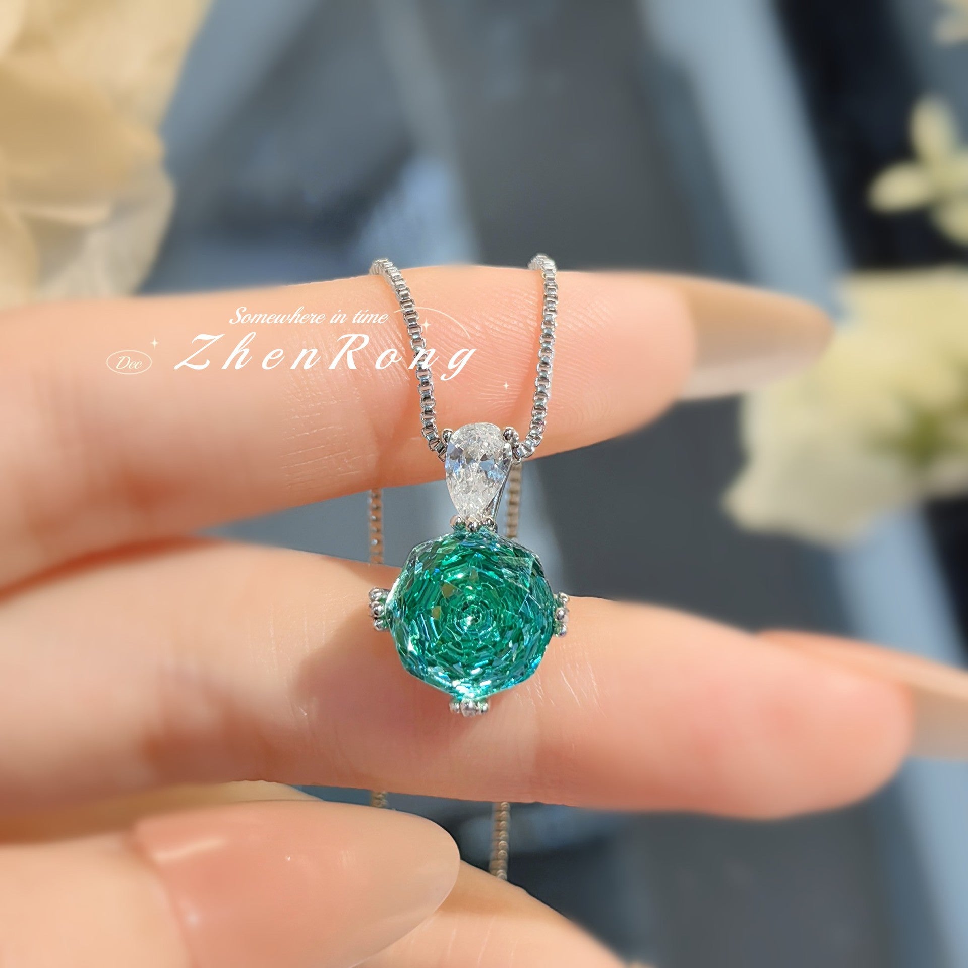Octagonal Millennium Rose Che Paraiba Color Treasure Series