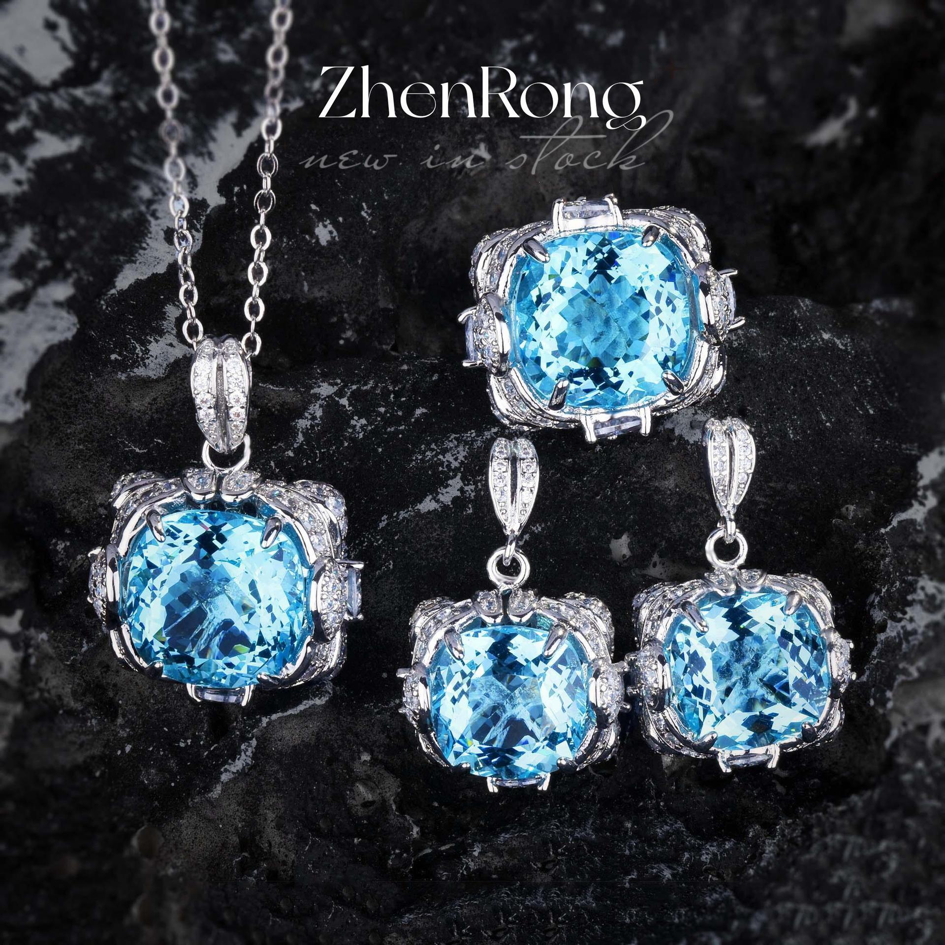 Fashion sea blue Paraiba big color treasure series
