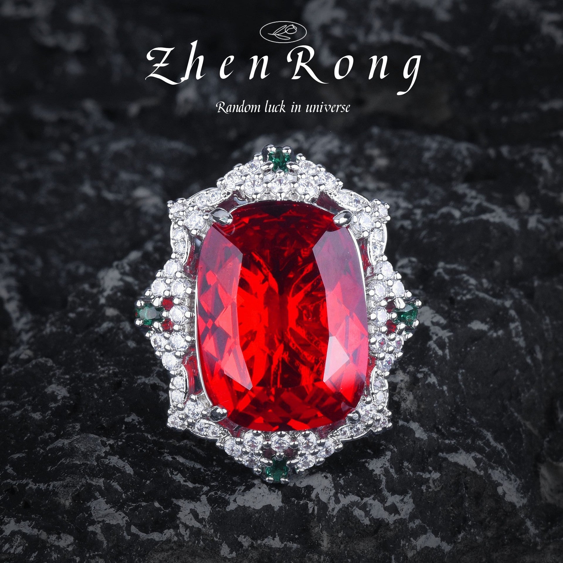 Fashion emerald big gem color treasure series