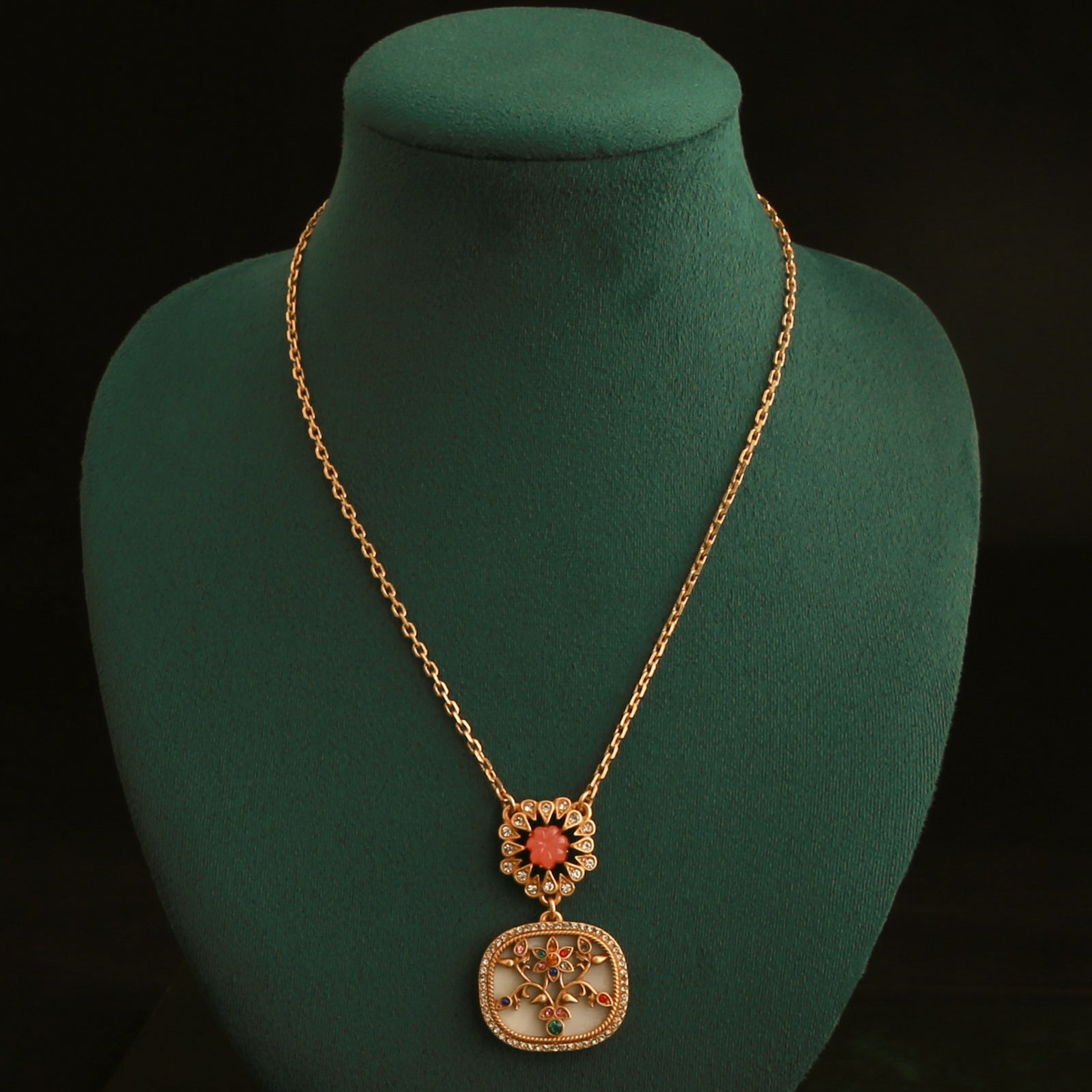 Vintage niche flower zircon jewelry set