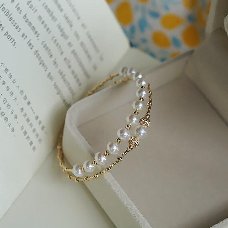Fashion Pearl Double Bracelet