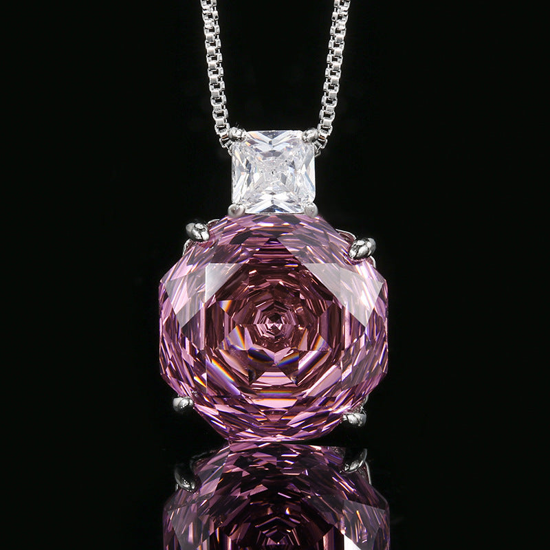 Copper Gold Plated Simple Rose Gemstone Set