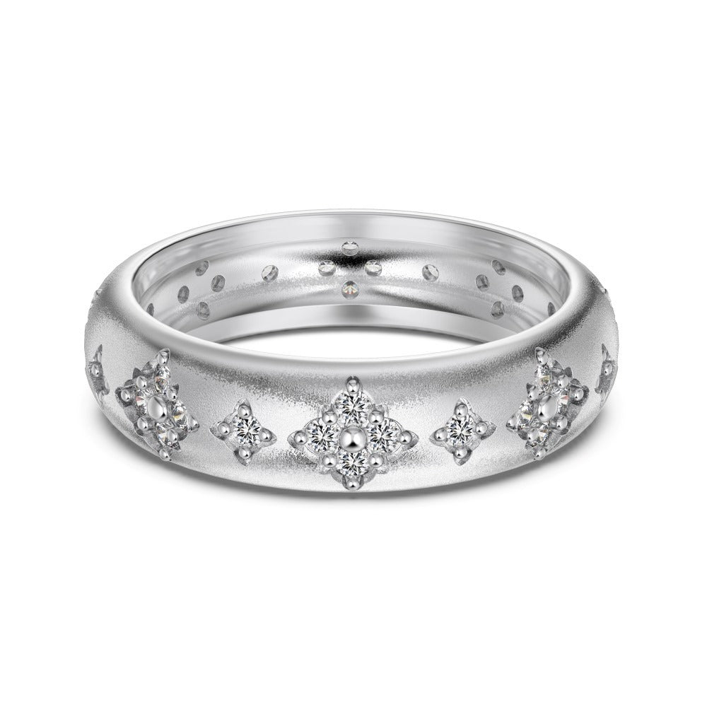 Fashion matte zircon ring