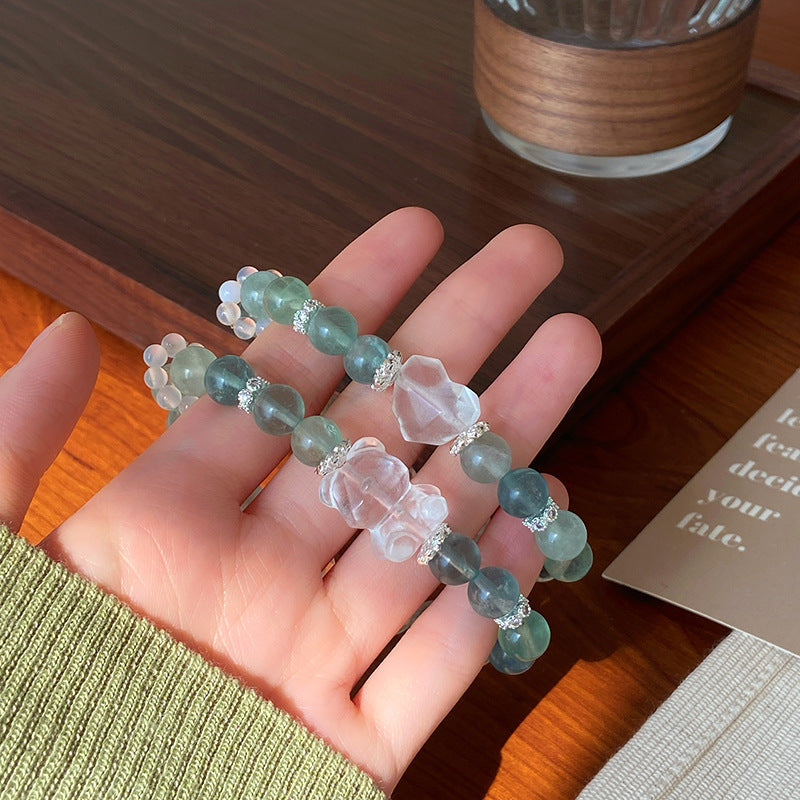 Natural Mint Green Fluorite Bracelet