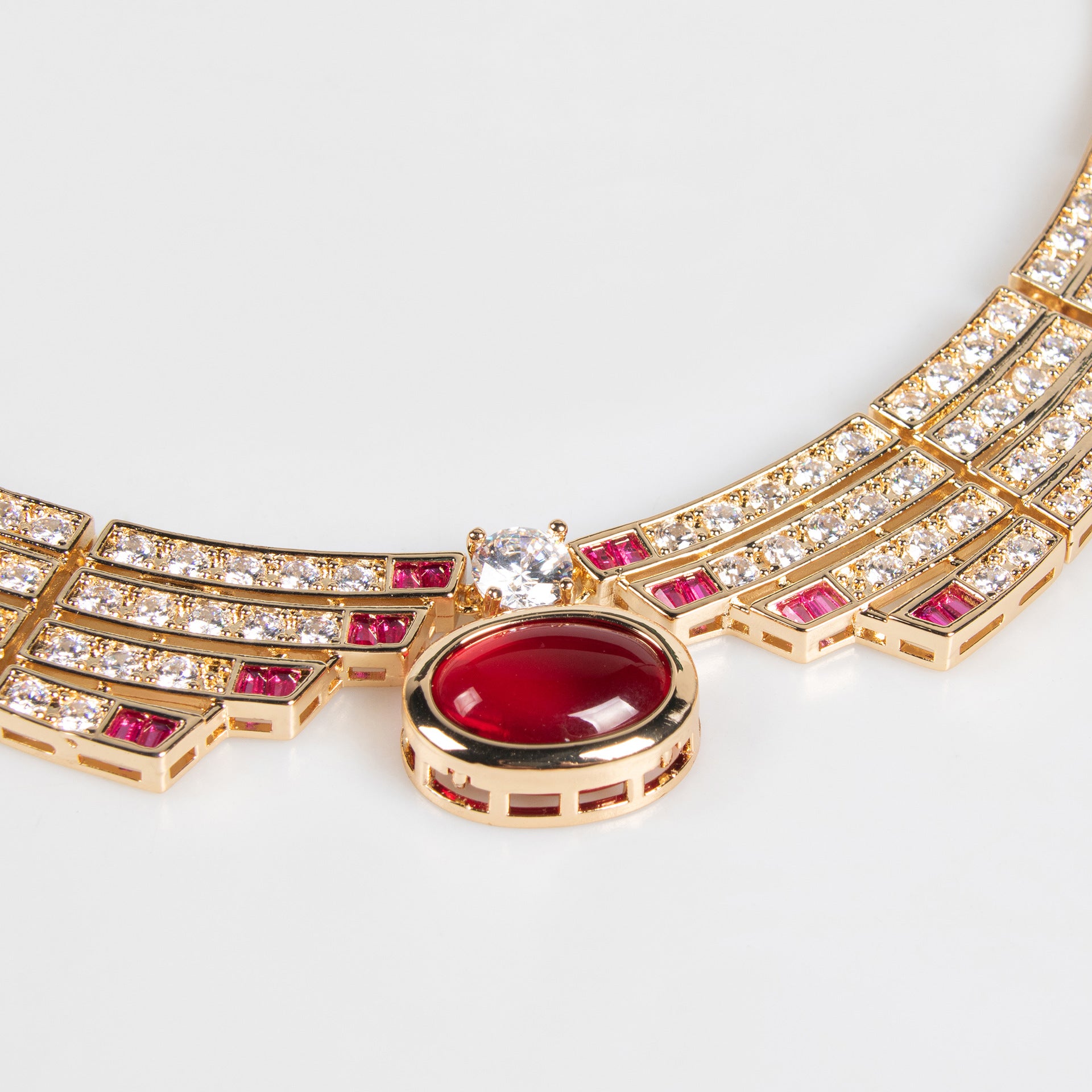 Parure collier et boucles d'oreilles émeraude plaquée vintage