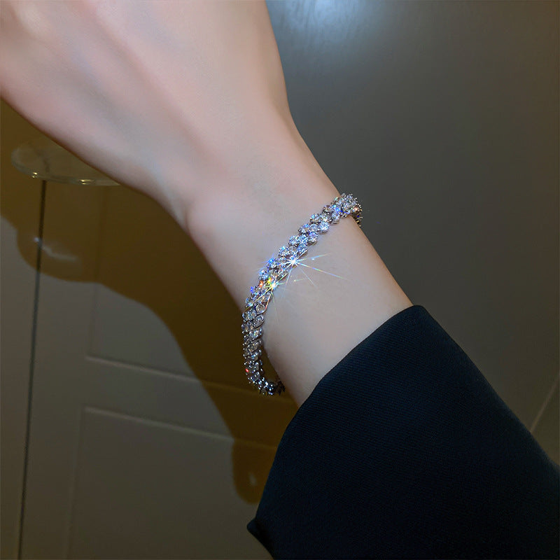 Fashion zircon splicing buckle bracelet