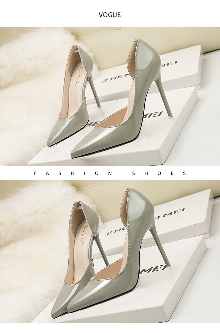 Simple pointed hollow shallow mouth professional high heels