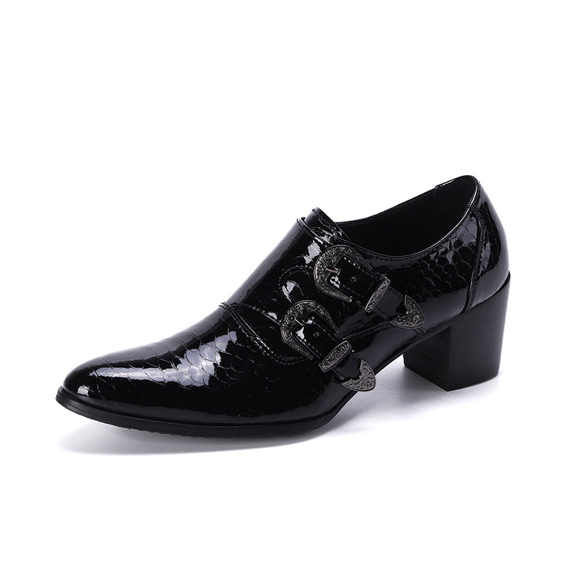British Black Leather High Top Martin Boots