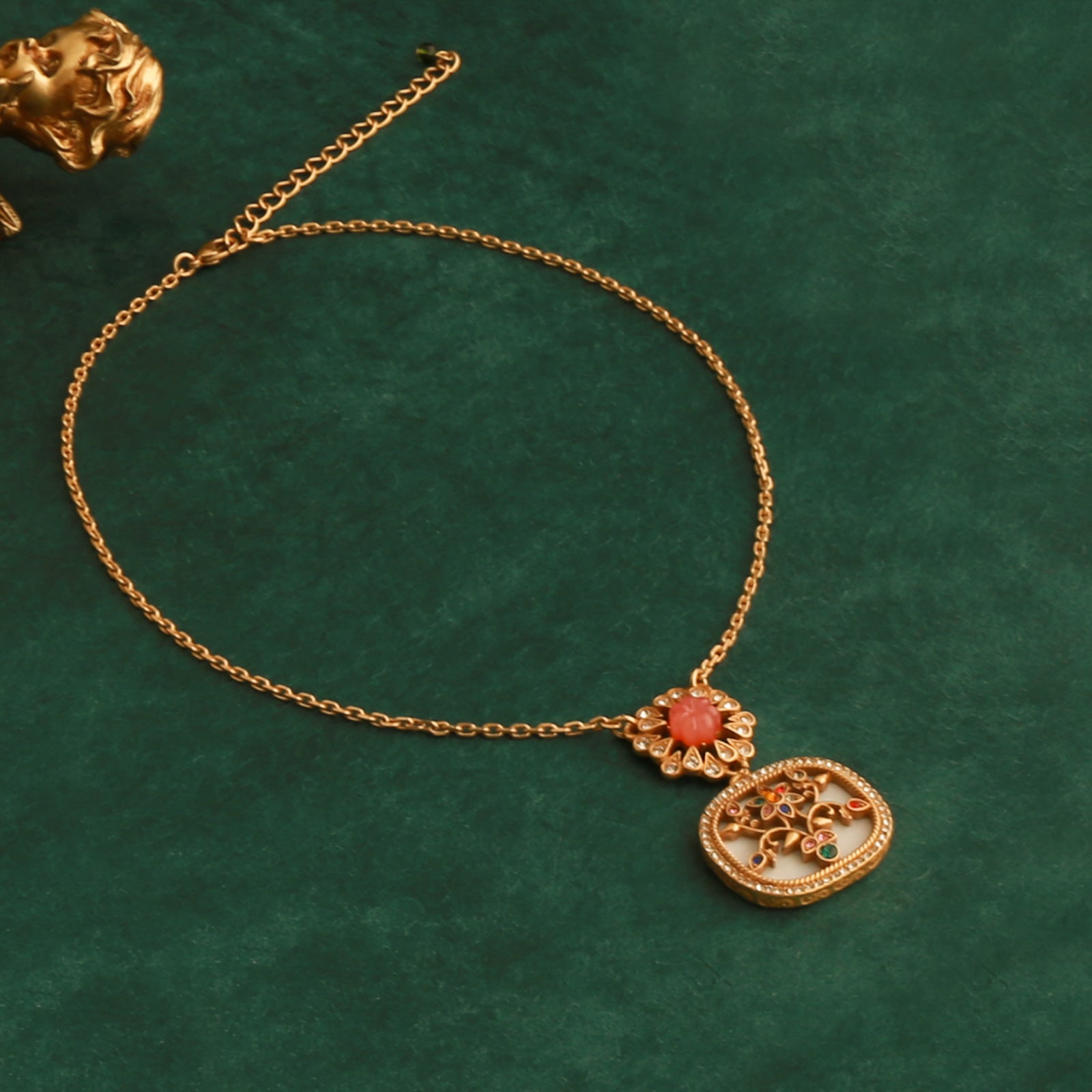 Vintage niche flower zircon jewelry set