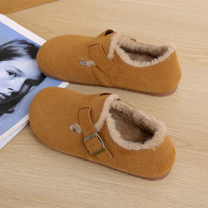 Winter snow velvet warm soft-soled loafers