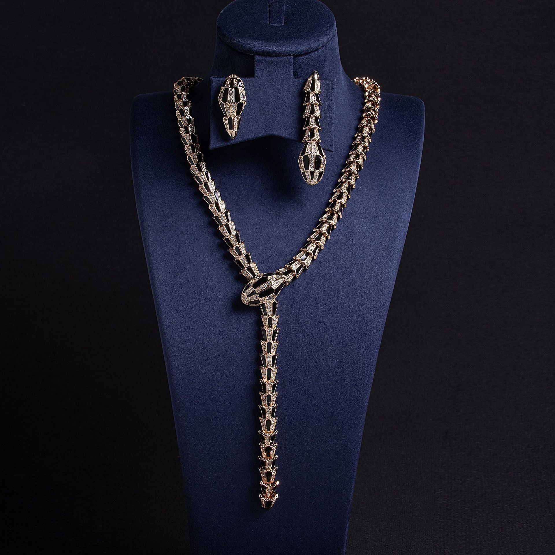 Snake oil necklace personalized niche fashion retro snake necklace set
