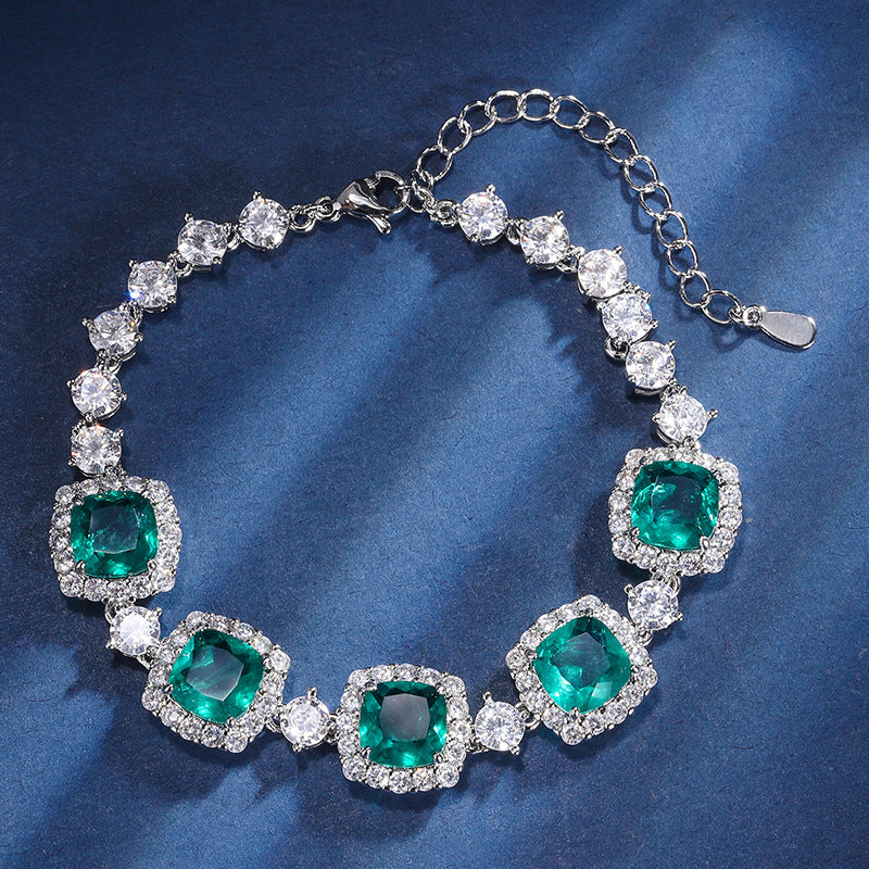 Élégant bracelet en pierres précieuses colorées pour soirées et cadeaux