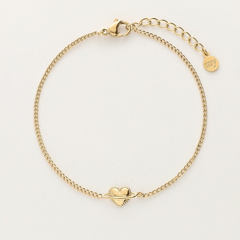 Light luxury zircon gold-plated bracelet.