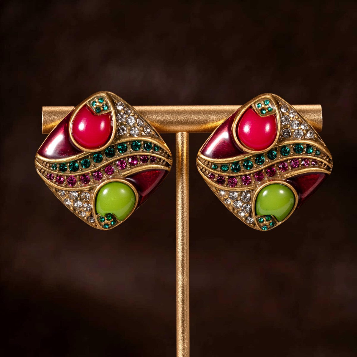 Collier à pampilles en diamant de couleur vintage