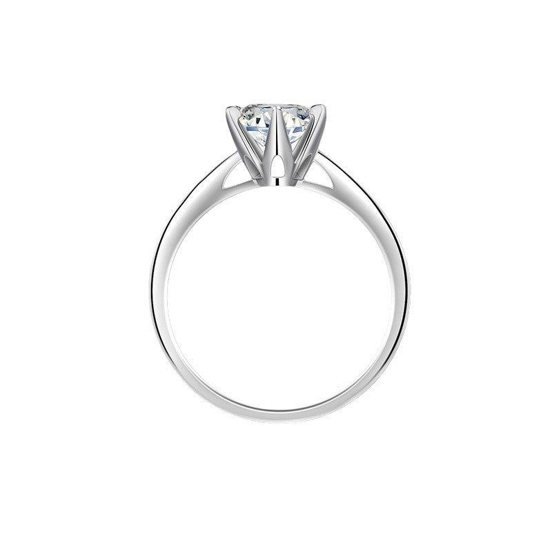 S925 Sterling Silver Ice Flower Opal Ring