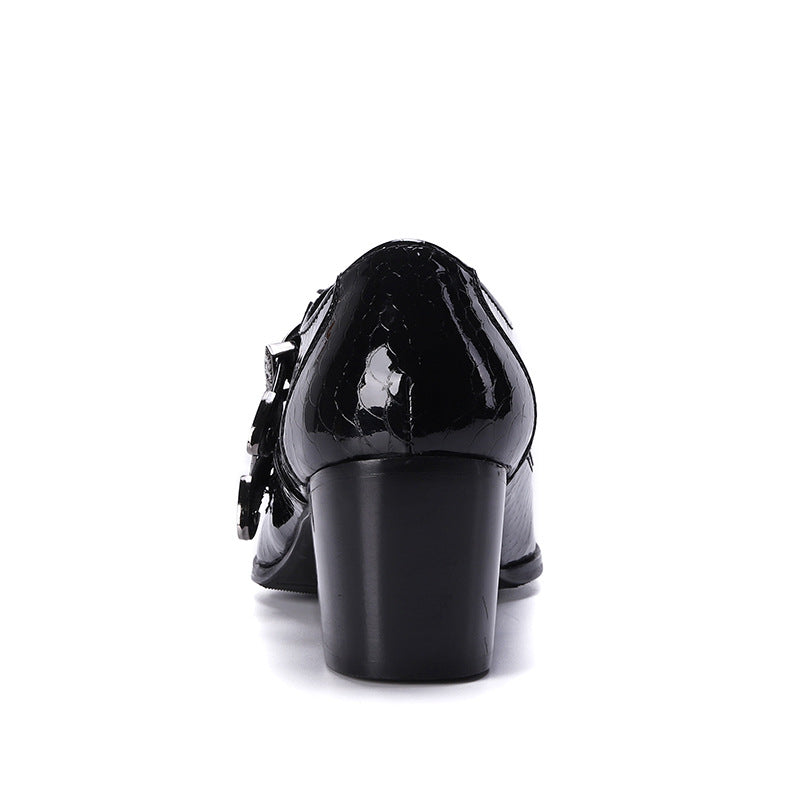 British Black Leather High Top Martin Boots