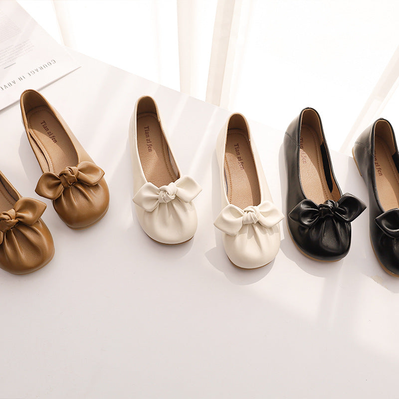 Fashion Bow Soft Sole Professional Work Loafers