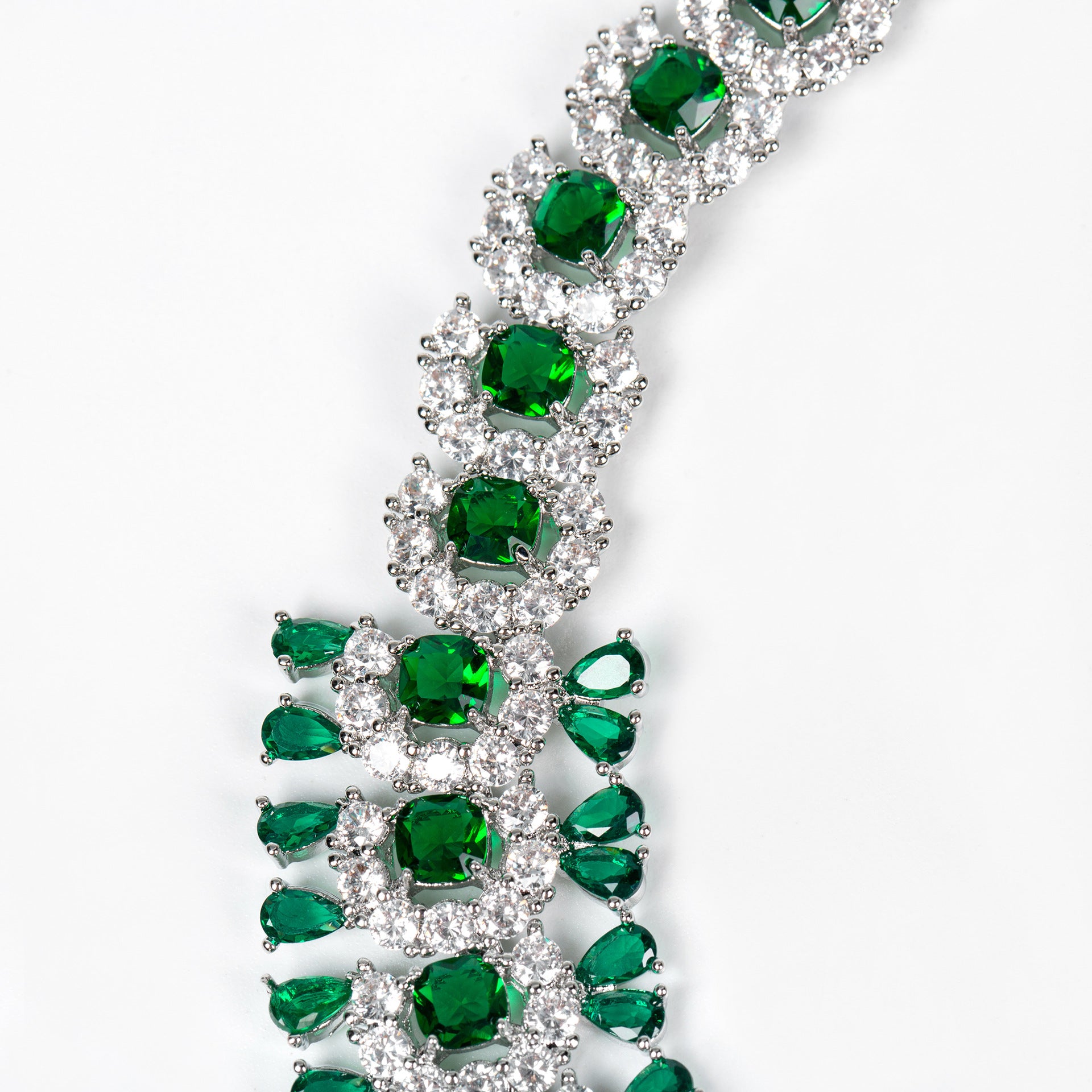 Ensemble collier et boucles d'oreilles de luxe en cristal jaune pour soirée de gala