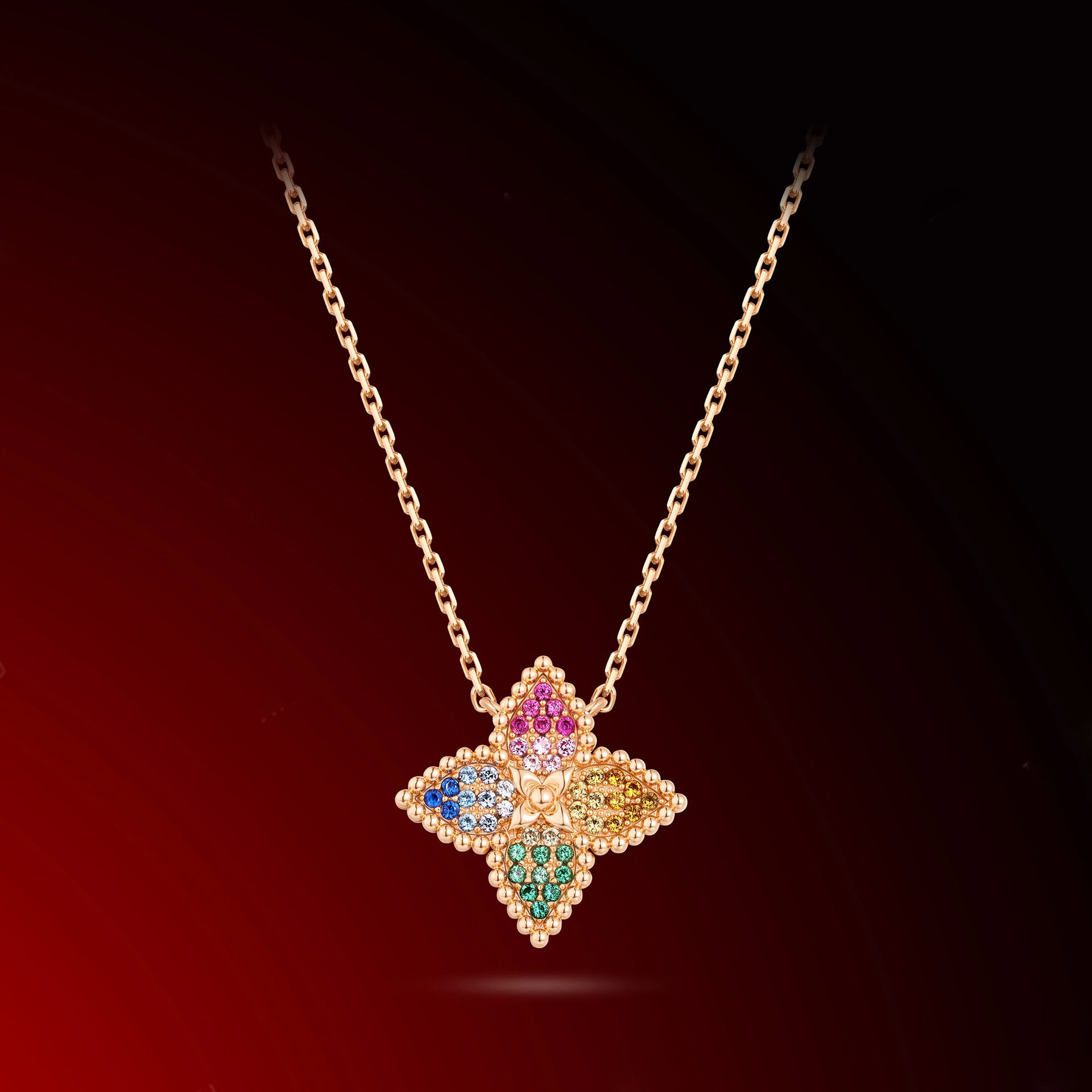 Light Luxury Color Dopamine Presbyopia Necklace Set