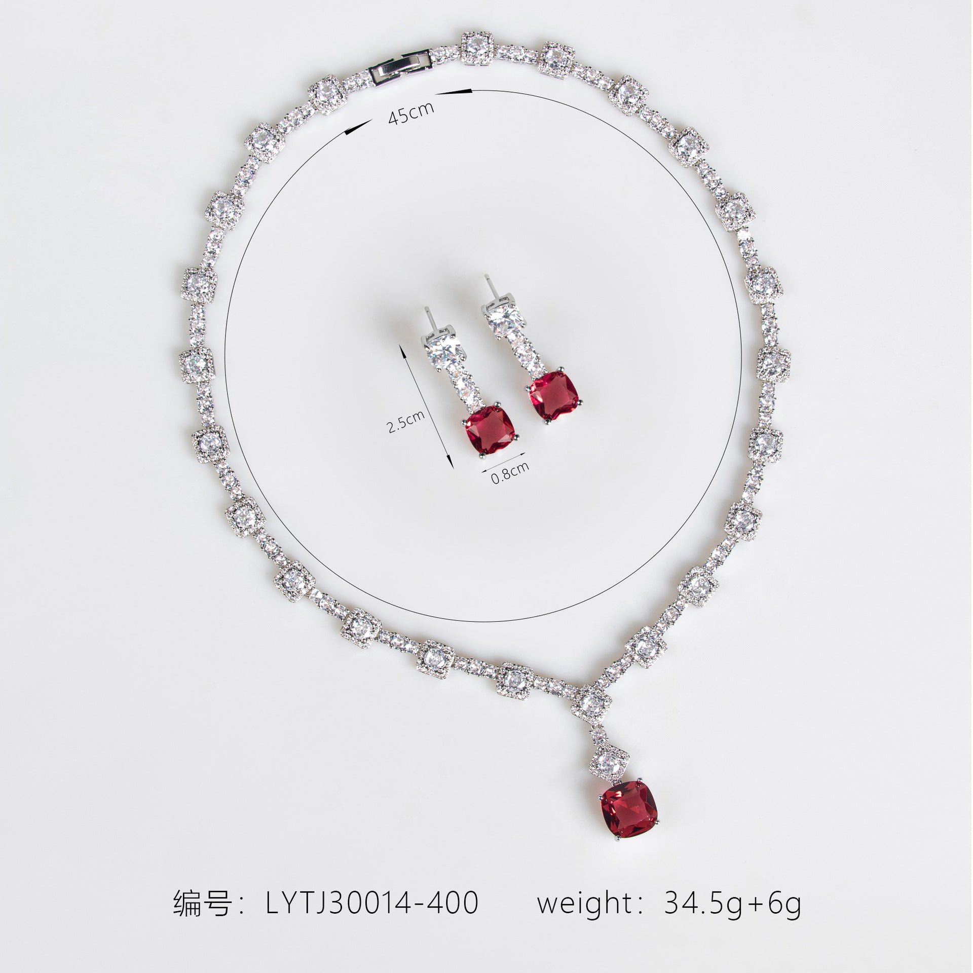 Luxury Golden Yellow Crystal Necklace Set – Sparkling Evening Jewelry for Women