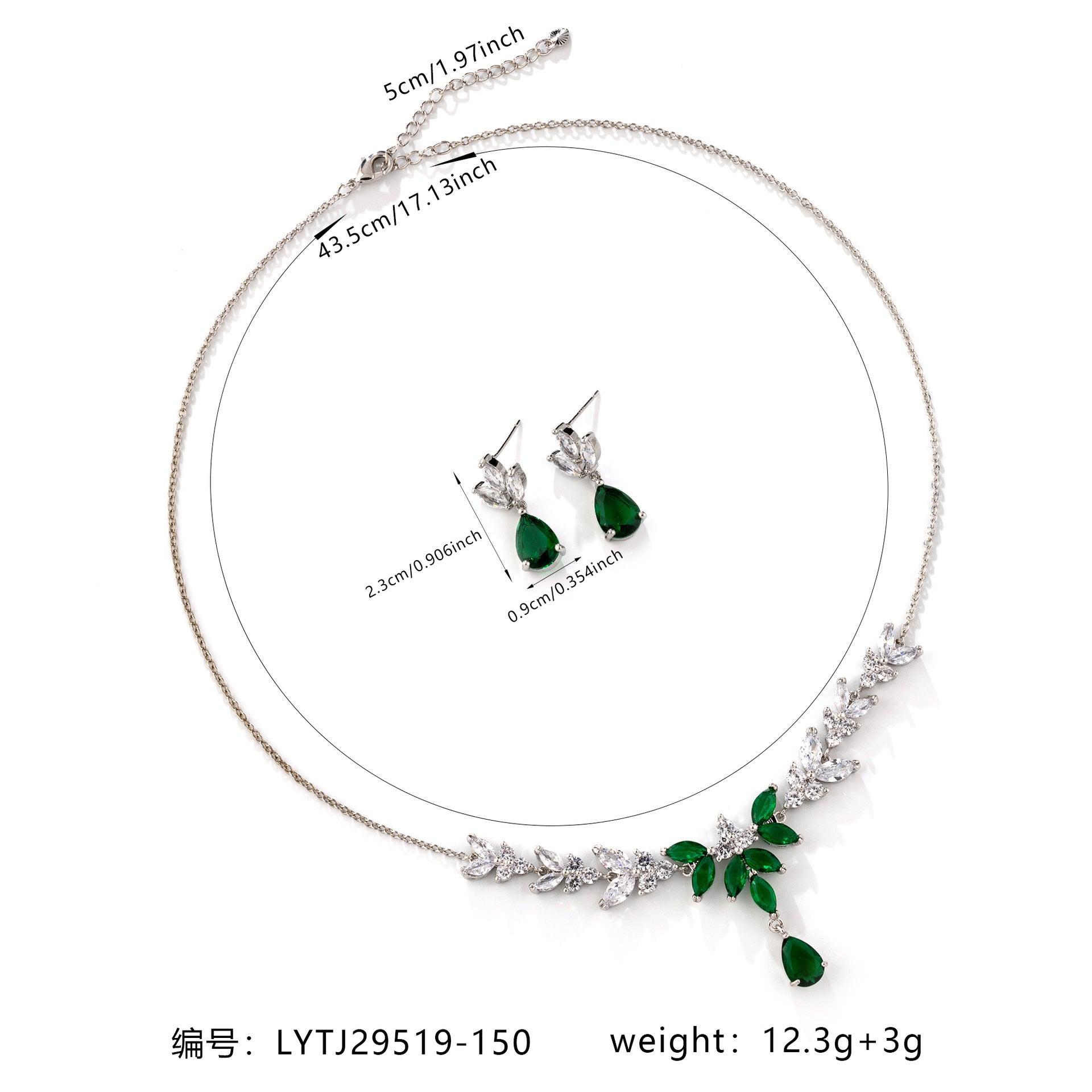 Vintage Inspired Crystal Jewelry Set – Red Gemstone Necklace Earrings Collection
