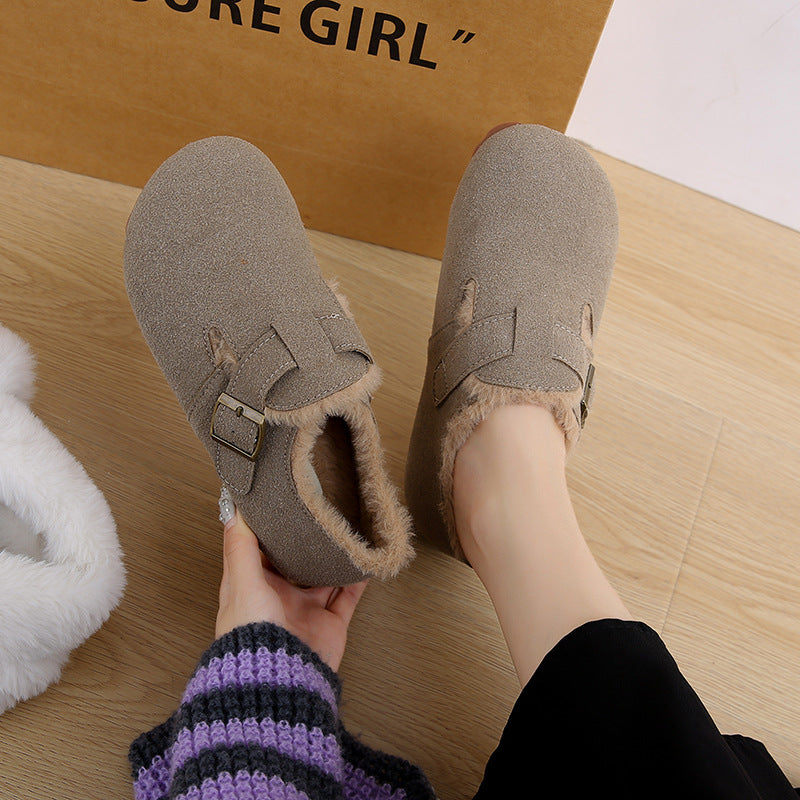 Winter snow velvet warm soft-soled loafers