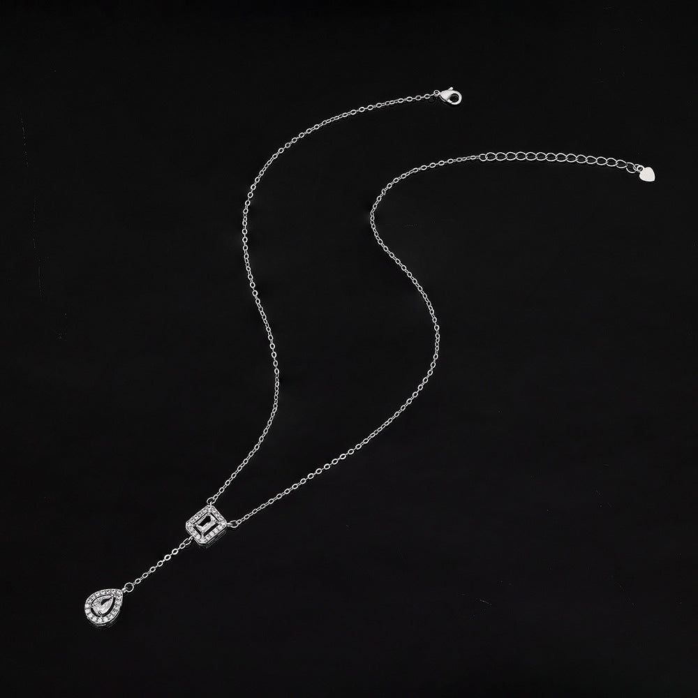 Parure de collier minimaliste en cristal pour mariée ou tenue de tous les jours