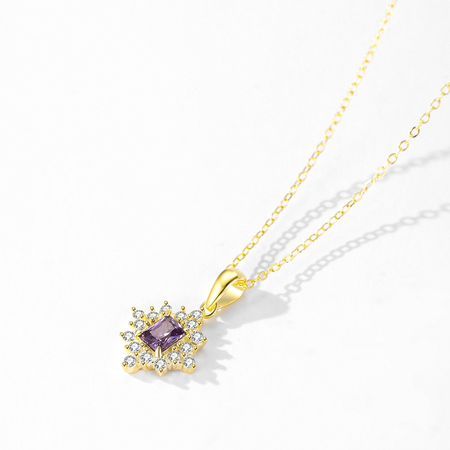 S925 Sterling Silver Full Diamond Sunflower Pendant