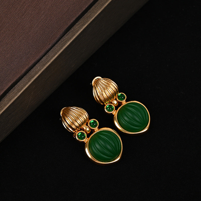 Green Crystal Multi-layer Stacked Necklace Set