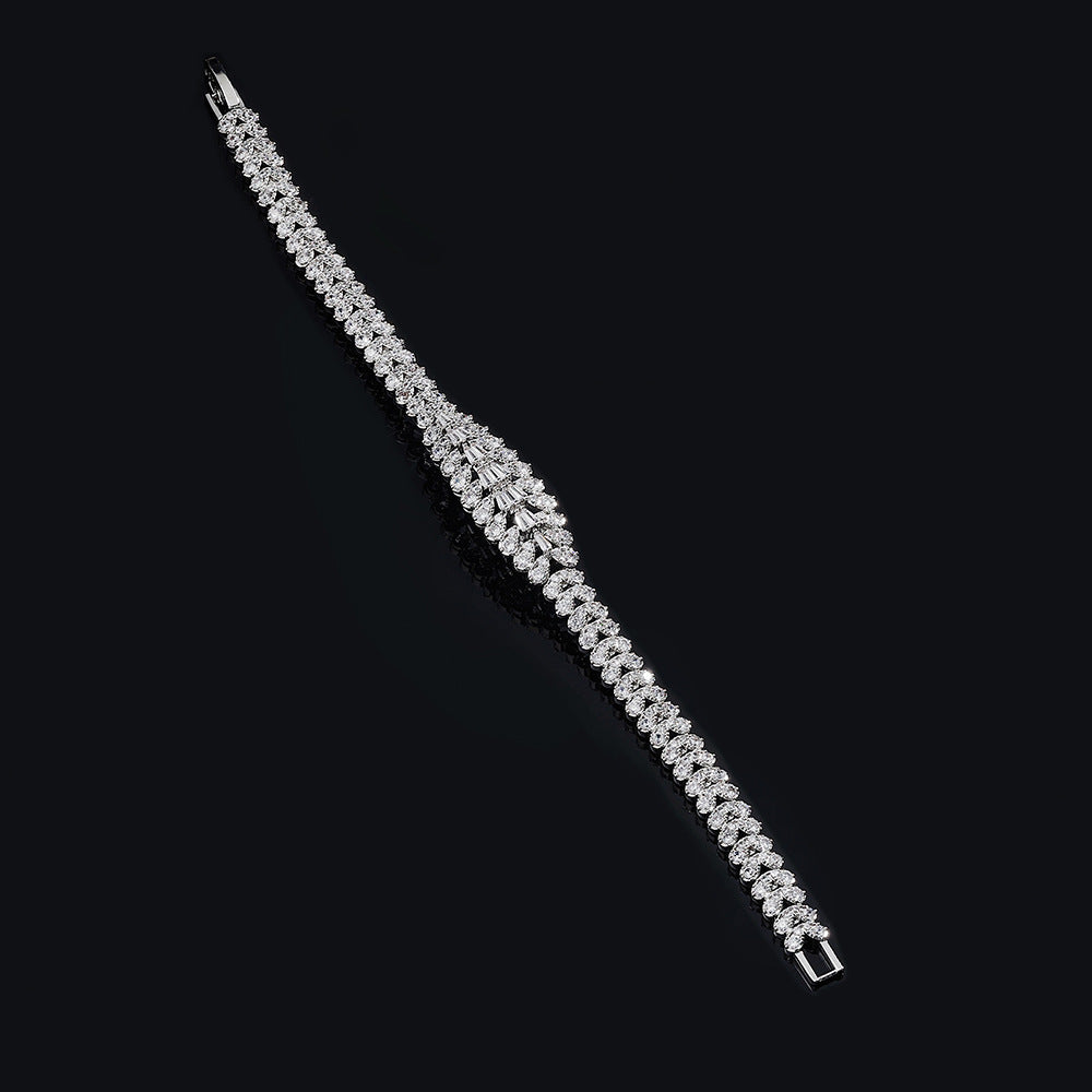 Parure de collier en V en cristal pour mariage et soirée