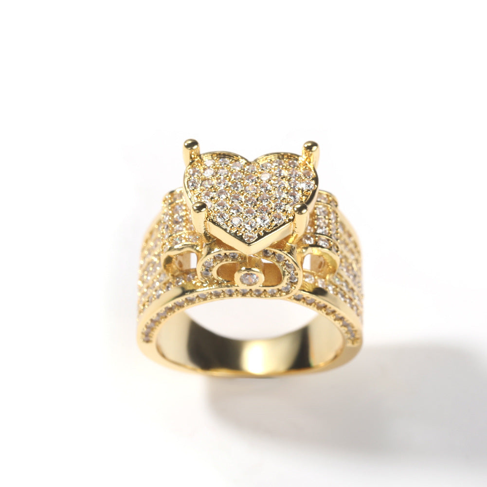 Vintage love zircon ring