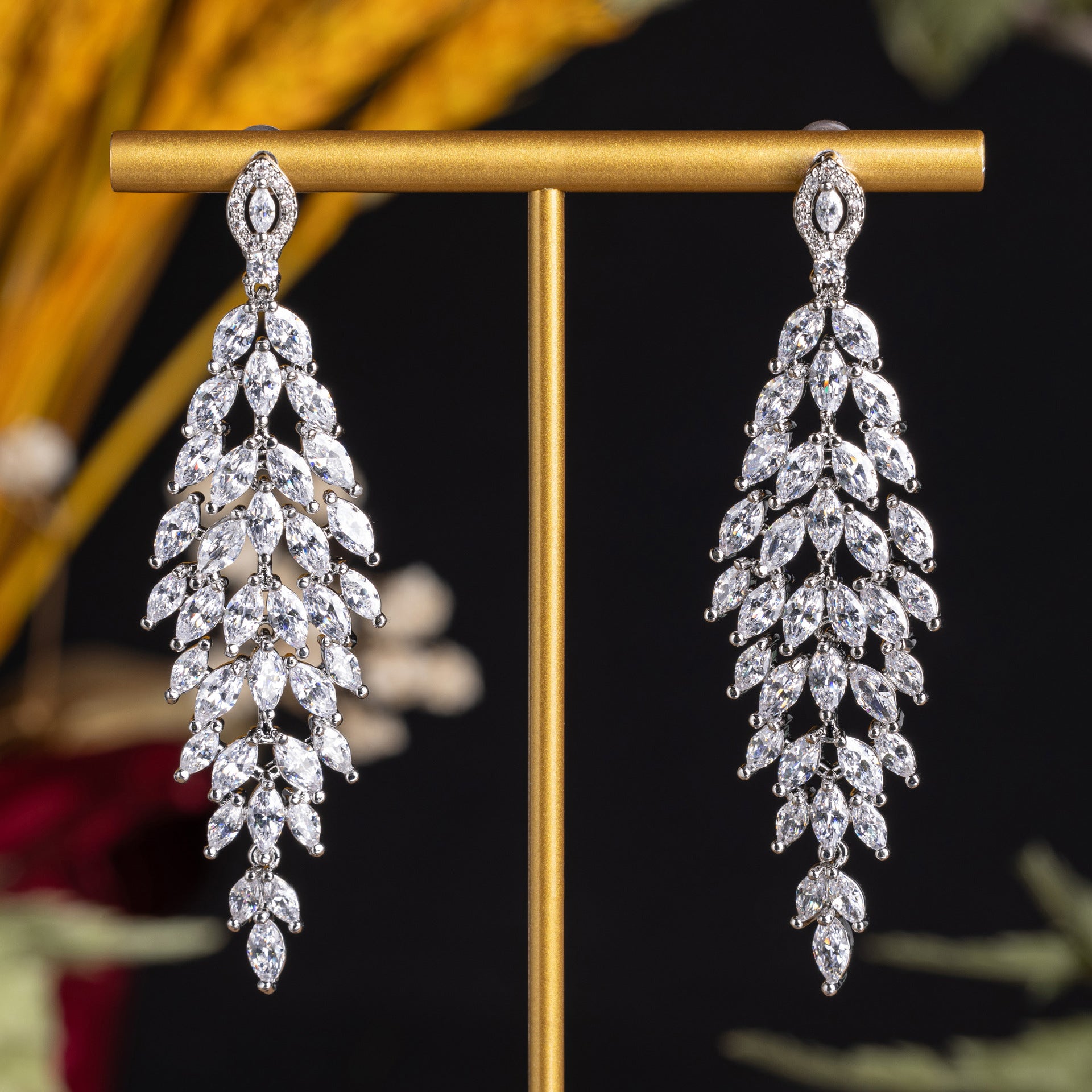 Luxury Multicolor Crystal Chandelier Earrings – Elegant Statement Jewelry for Women