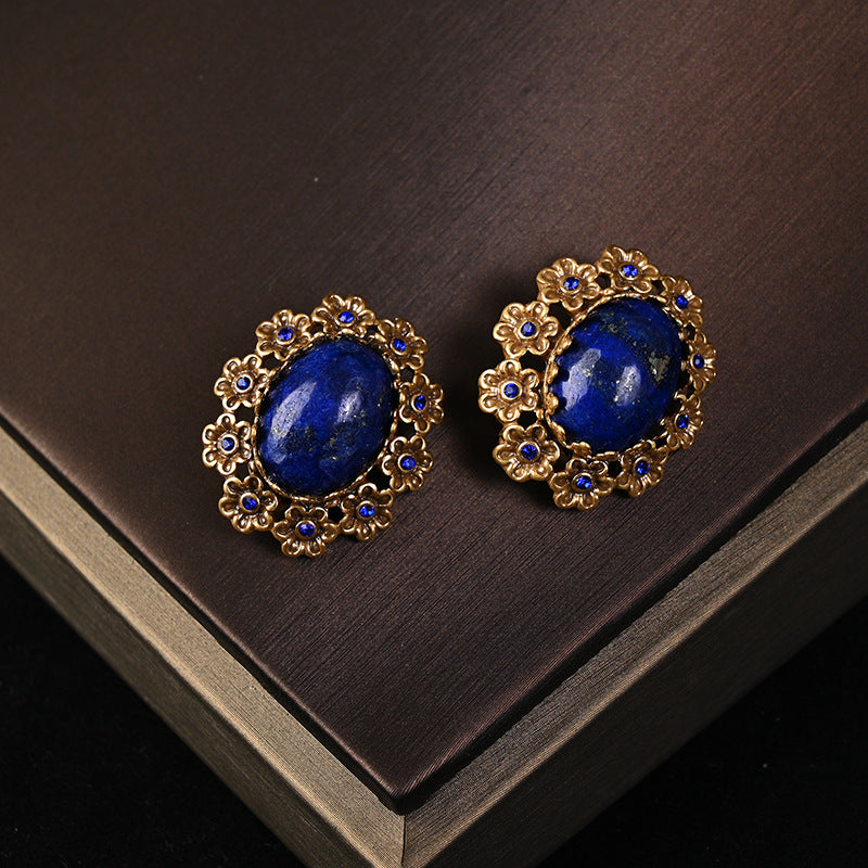 Light luxury lace pearl necklace stud earrings series