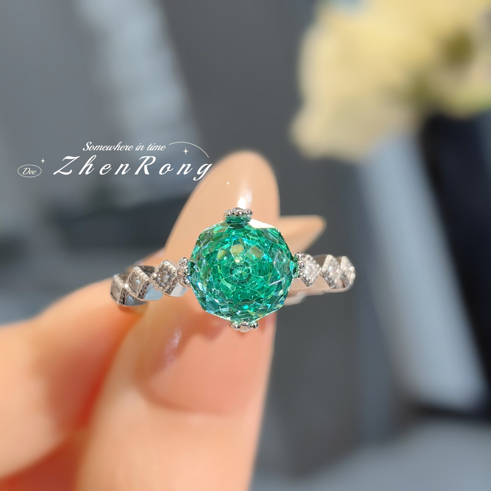 Octagonal Millennium Rose Che Paraiba Color Treasure Series