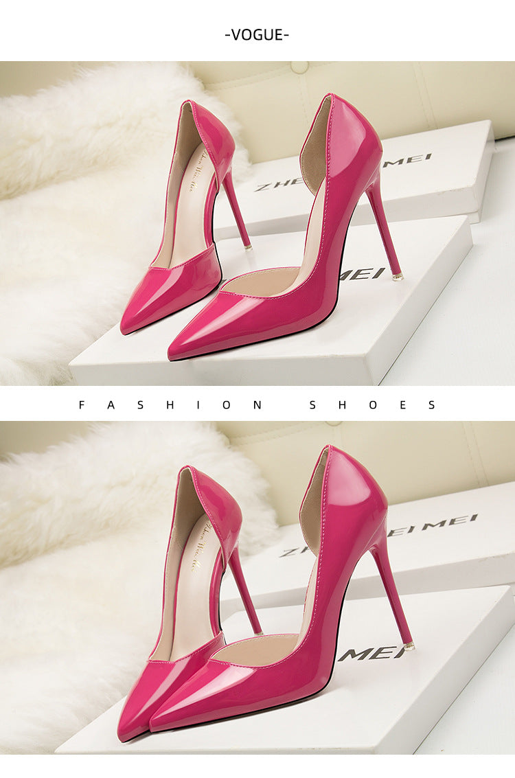 Simple pointed hollow shallow mouth professional high heels