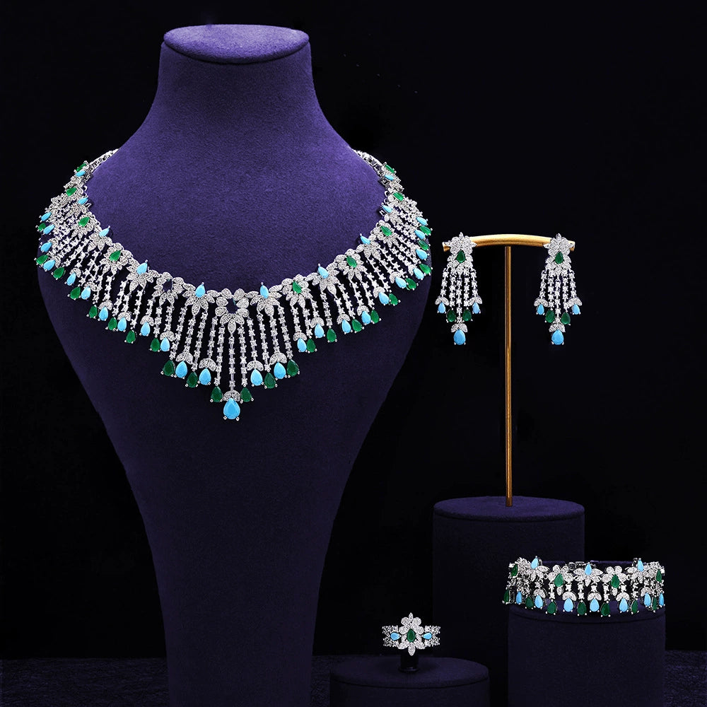 Stylish Vintage Butterfly Necklace Earrings Set