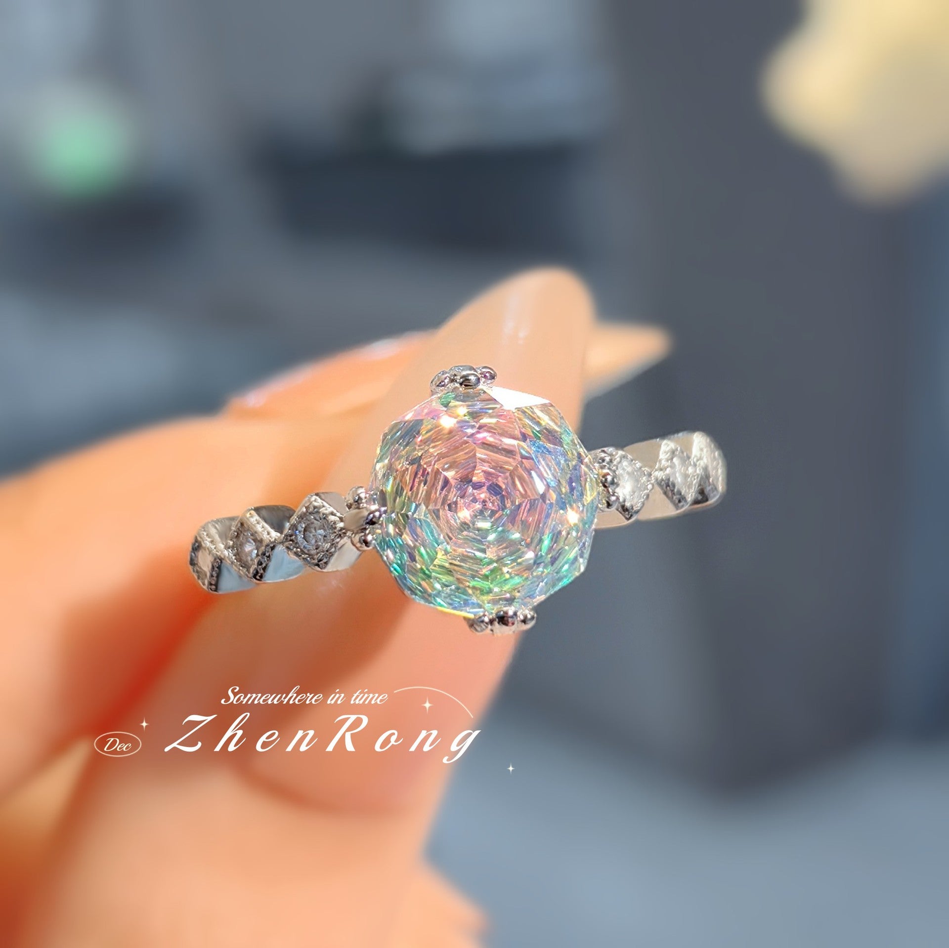 Octagonal Millennium Rose Che Paraiba Color Treasure Series