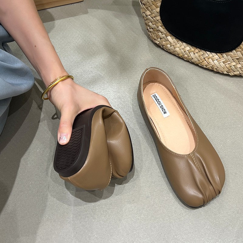 Fashion Soft Sole Versatile Round Head Loafers