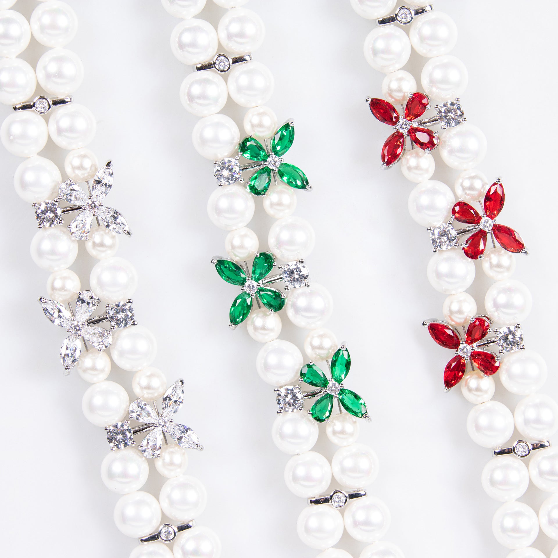 Luxury Pearl Butterfly Bracelet with Crystal Flower Accents – Elegant Statement Jewelry for Women