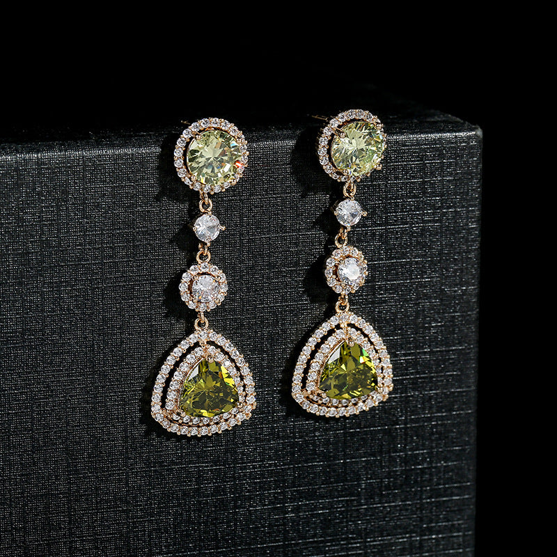 Vintage Inspired Pink Crystal Earrings – Red Teardrop Gemstone Luxury Jewelry