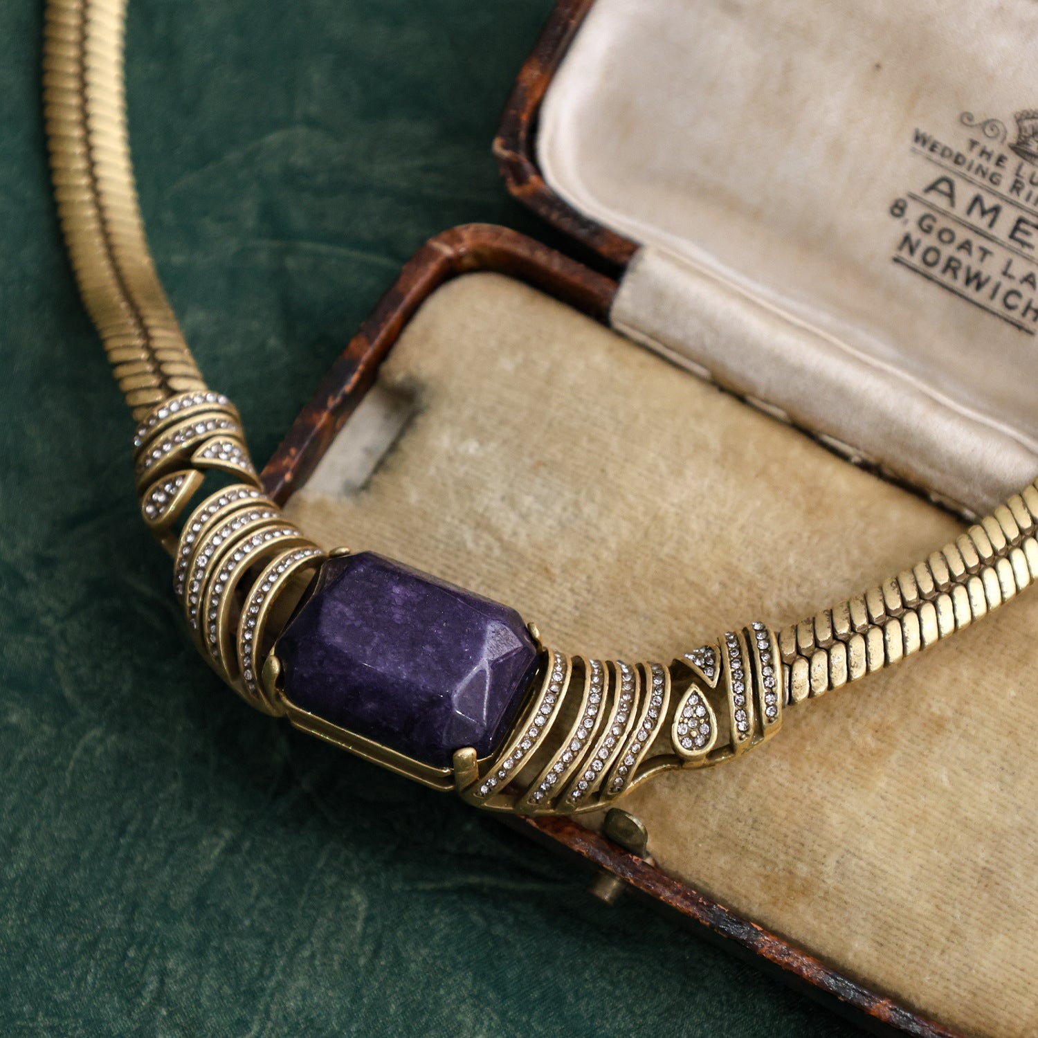 Medieval Purple Crystal Jewelry Set